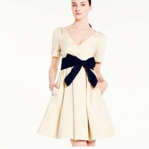 Kate Spade Havana Wrap Midi Dress Raw Almond Size 2 New with tags